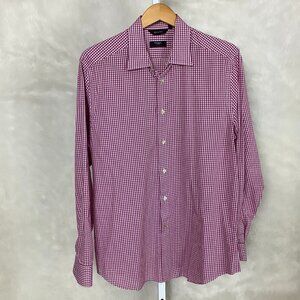Paul Smith Red, Blue & White Check The Byard Button Front Shirt 16 1/2 42
